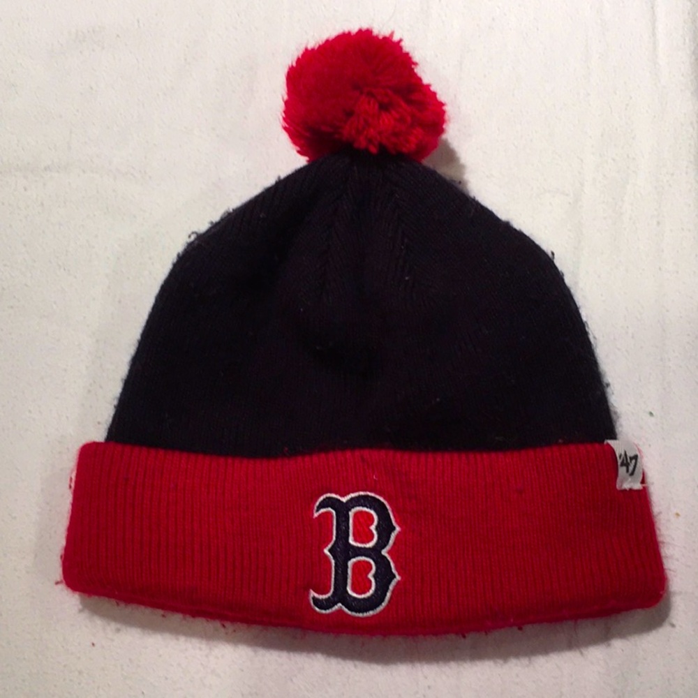 Red Sox Infant Beanie with Pom Pom